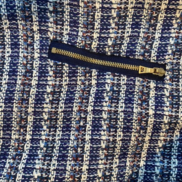 Ann Taylor LOFT Blue Tweed Skirt - Picture 4 of 5